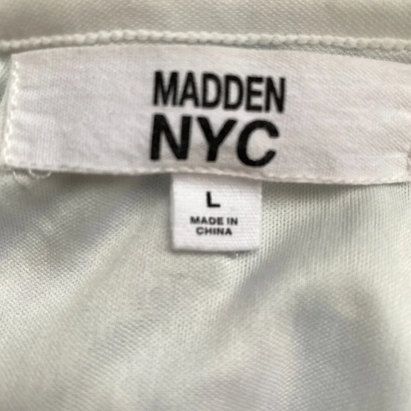 Madden NYC Y2K Wavy Corset Crop Top Women's Large Long Sleeve Mesh Stretch - Picture 12 of 14